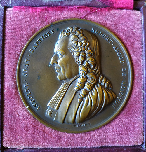 Medaille du prix de vertu - effigie du Baron Montyon